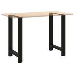 vidaXL Pieds de table de bar Noir 2 pièces 60 x (90-91) cm Acier