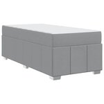 vidaXL Cadre de lit avec matelas Gris clair 120 x 190 cm tissu