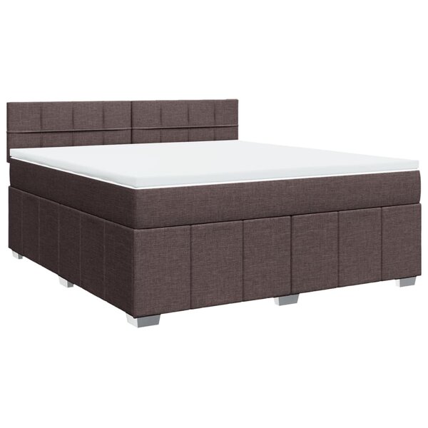 vidaXL Sommier à lattes de lit avec matelas Marron foncé 180x200 cm