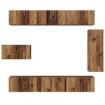 vidaXL Ensemble meuble TV 8 Pièces Bois ancien 30 5 x 30 x 90 cm