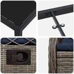 vidaXL Ensemble de salle à manger pour jardin 5 Pièces Gris polyrotin