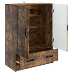vidaXL Buffet Chêne fumé 66 x 34 5 x 92 cm Bois d'ingénierie