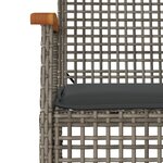 vidaXL Chaises de jardin coussins lot de 4 gris résine tressée acacia