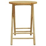 vidaXL Ensemble de bistro pliante 3 Pièces et coussins blanc crème bambou