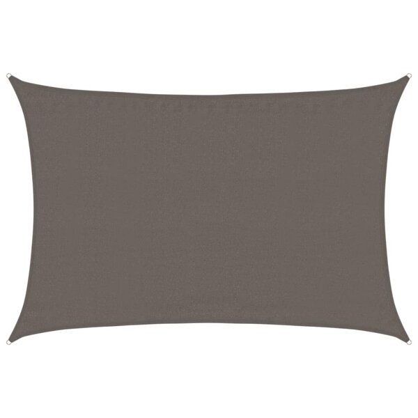 vidaXL Voile d'ombrage 160 g/m² Anthracite 3 5x4 5 m PEHD