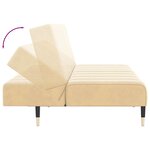 vidaXL Canapé-lit à 2 places crème velours