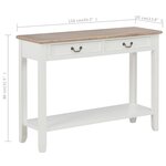 vidaXL Table console Blanc 110x35x80 cm Bois