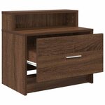vidaXL Tables de chevet avec tiroir 2 Pièces chêne marron 51x31x47 cm