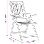 vidaXL Fauteuil inclinable 4 Pièces Marron 57 x 71 x 90cm bois