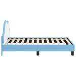 vidaXL Cadre de lit pour enfants avec tête de lit Bleu 80 x 160 cm PU