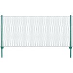 vidaXL Clôture en grillage métallique avec poteaux Acier 25x1 m Vert