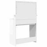 vidaXL Tables de maquillage pour chambre avec tiroir Blanc brillant