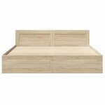 vidaXL Cadre de lit 2 Pièces Sonoma 193 x 203 cm Bois d'ingénierie