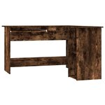 vidaXL Bureau d'angle chêne fumé 120x140x75 cm bois d'ingénierie