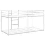 VidaXL Lit superposé sans matelas blanc 100x200 cm acier