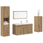 vidaXL Ensemble de meubles salle de bain 4 Pièces bois d'ingénierie
