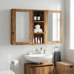 vidaXL Armoire murale de salle de bain Bois ancien 20 x 10 x 50 cm