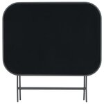 Vidaxl table pliable de jardin gris 100x75x72 cm verre et acier