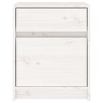 vidaXL Table de chevet Blanc 40x31x50 cm Bois de pin massif