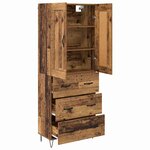 vidaXL Haut Armoire Bois Ancien 69 5 x 34 x 180 cm Bois d'ingénierie