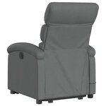 vidaXL Fauteuil inclinable de massage électrique Gris foncé Tissu