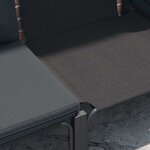 vidaXL Ensemble de canapé de jardin avec coussin Anthracite Acier