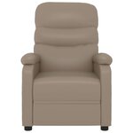 vidaXL Fauteuil de massage électrique Cappuccino Similicuir