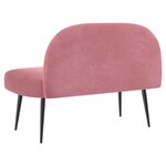 vidaXL Banc rembourré avec dossier Rose 110 x 60 x 76 cm Velours