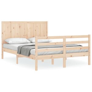 vidaXL Cadre de lit sans matelas 120x200 cm bois massif