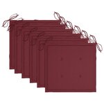 vidaXL Chaises de jardin lot de 6 avec coussins Bois d'acacia solide