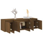 vidaXL Meuble TV Chêne marron 120x30x40 5 cm Bois d'ingénierie