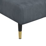vidaXL Chaise longue gris foncé velours