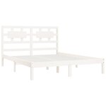 vidaXL Cadre de lit sans matelas blanc 160x200 cm bois de pin massif