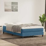 vidaXL Sommier à lattes de lit sans matelas bleu foncé 120x210 cm