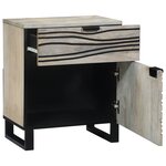 vidaXL Tables de chevet avec tiroir Blanc et Noir 50 x 33 x 60 cm