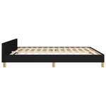 vidaXL Cadre de lit sans matelas noir 180x200 cm tissu