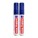 Marqueur Permanent 800 Corps Alu Bleu Pointe Biseau 4-12 mm x 2 EDDING