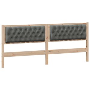 vidaXL Tête de lit marron et gris foncé 200 cm Bois massif en pin