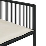vidaXL Ensemble à manger de jardin 11 Pièces coussins noir résine tressée
