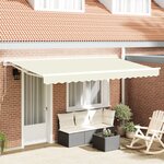 vidaXL Auvent Rétractable Crème 350x200 cm