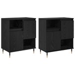 vidaXL Buffets 2 Pièces Chêne noir 120 x 35 x 70 cm Bois d'ingénierie