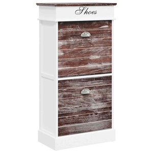 vidaXL Armoire à chaussures Marron 50 x 28 x 98 cm Bois de Paulownia