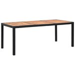 vidaXL Ensemble à manger d'extérieur 9Pièces coussins résine tressée noir