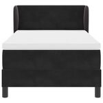 vidaXL Lit à ressorts avec matelas Noir 80 x 200 cm Velours