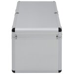 vidaXL Boîtes de rangement 2 Pièces Argenté Aluminium