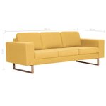 vidaXL Ensemble de canapé 2 Pièces tissu jaune