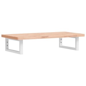 vidaXL Étagère de vasque murale acier et bois massif de hêtre