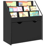 vidaXL Bibliothèque pour enfants avec tiroir Noir 60 x 29 5 x 69 cm