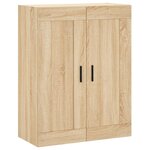 vidaXL Buffet haut Chêne sonoma 69 5x34x180 cm Bois d'ingénierie