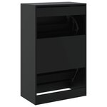 vidaXL Armoire à chaussures noir 60x34x96 5 cm bois d'ingénierie